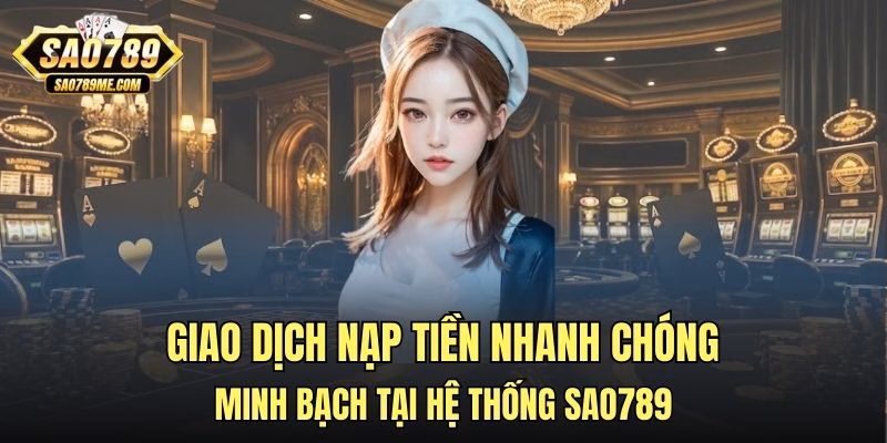 Giao dịch nạp tiền nhanh chóng minh bạch tại hệ thống Sao789