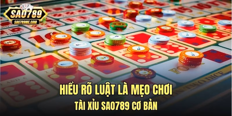 Hiểu rõ luật là mẹo chơi tài xỉu Sao789 cơ bản