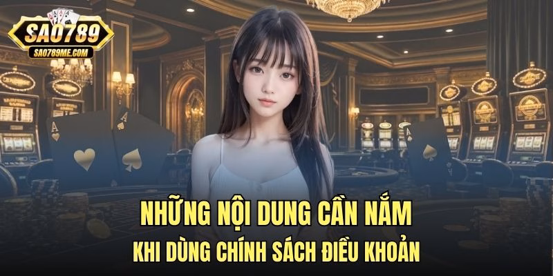 Những nội dung cần nắm khi dùng chính sách điều khoản