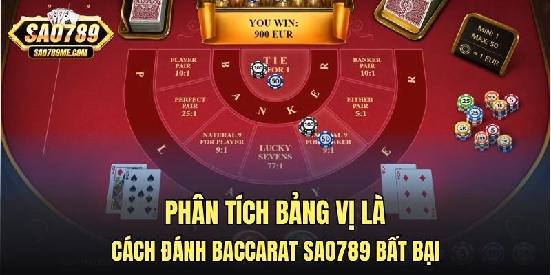 Phân tích bảng vị là cách đánh baccarat Sao789 bất bại